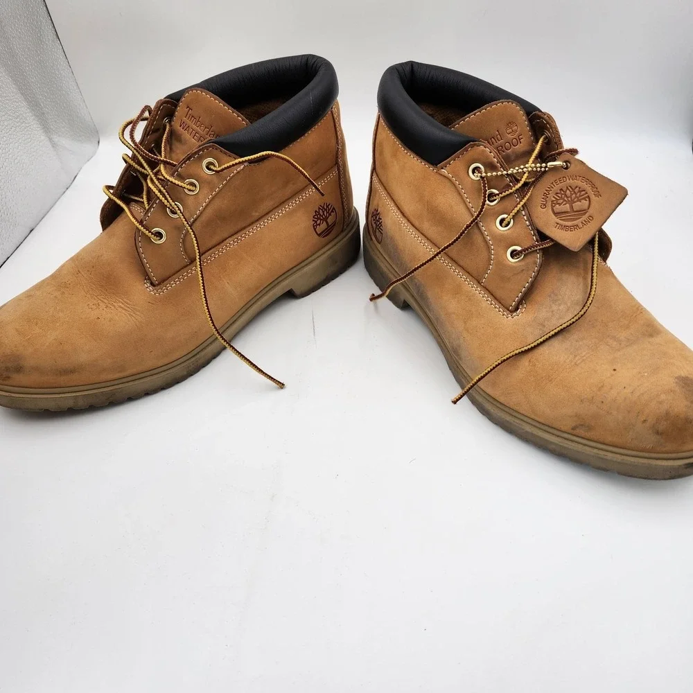Timberland 50061 Men's 10‎ Boots Wheat Nubuck Ankle Round Toe Lace Up Chukka